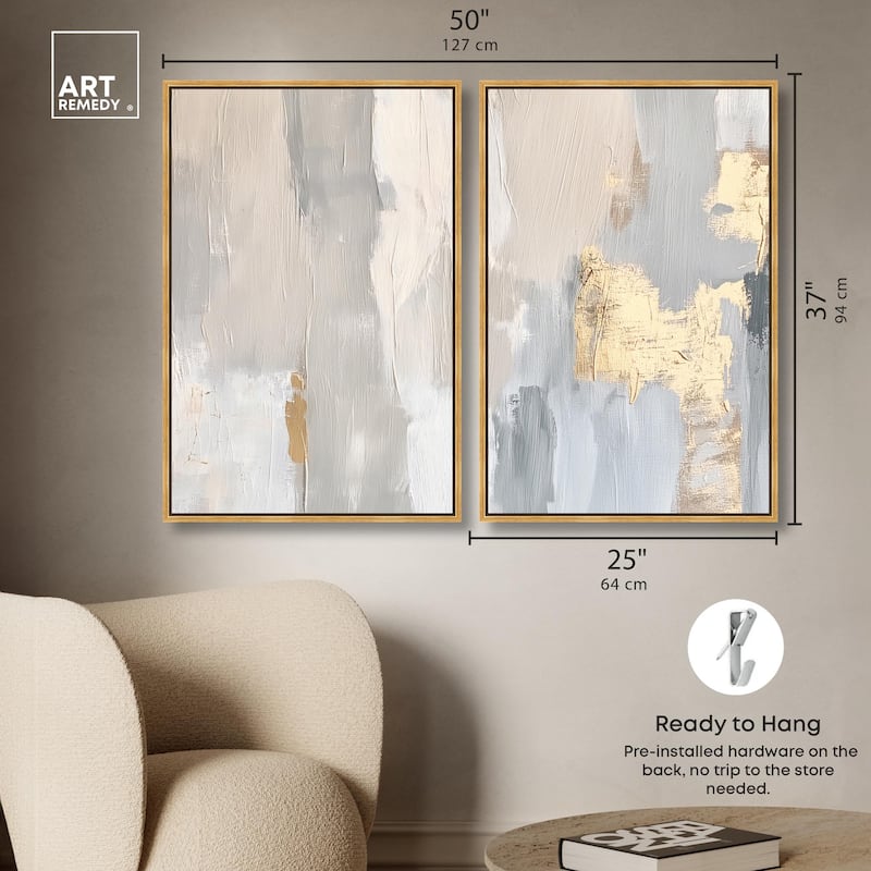 Gilded Driftwood I Canvas Set of 2 by Art Remedy