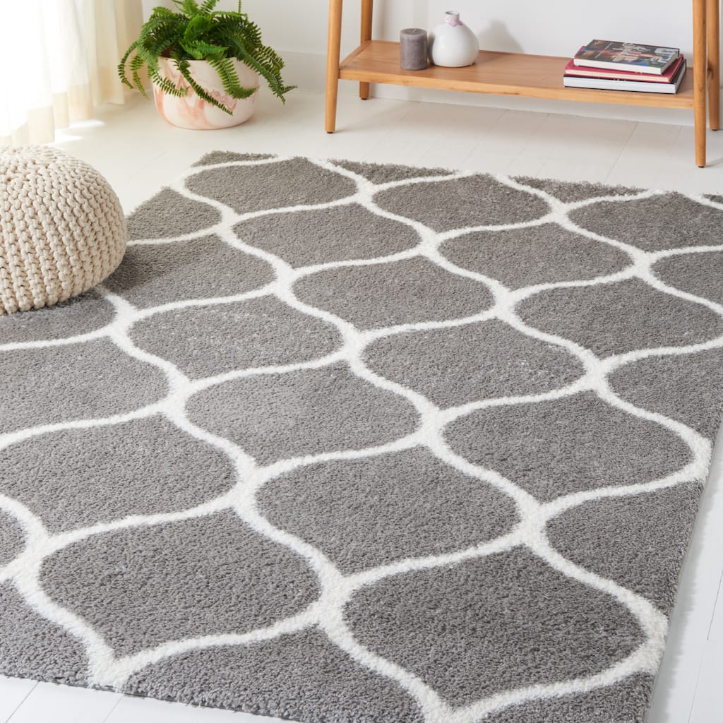 SAFAVIEH, Tahoe Shag Lisl Trellis 1.2-inch Thick Rug - 9' x 12'