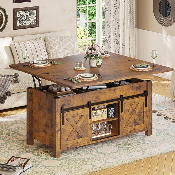 Lift Top Coffee Table 2 Sliding Barn Doors Storage Dining Table On Sale Bed Bath Beyond 40114216
