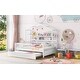 preview thumbnail 13 of 33, Full Size Wooden House Bed Kids Bed with Twin Size Trundle and Shelf