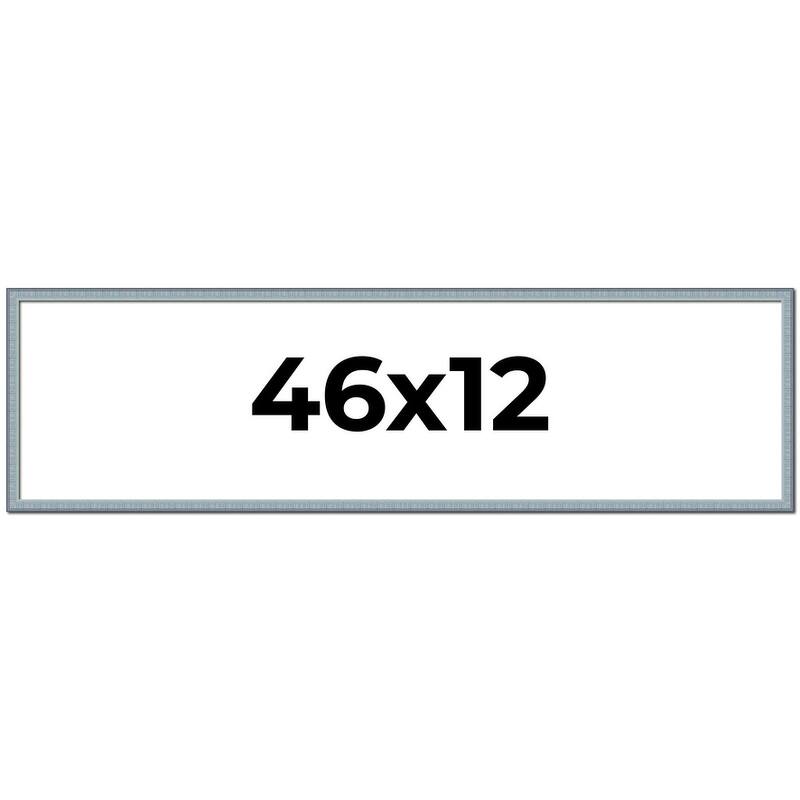 46x12 Frame Rustic Sky Blue Solid Wood Picture Frame | 0.75 Inch