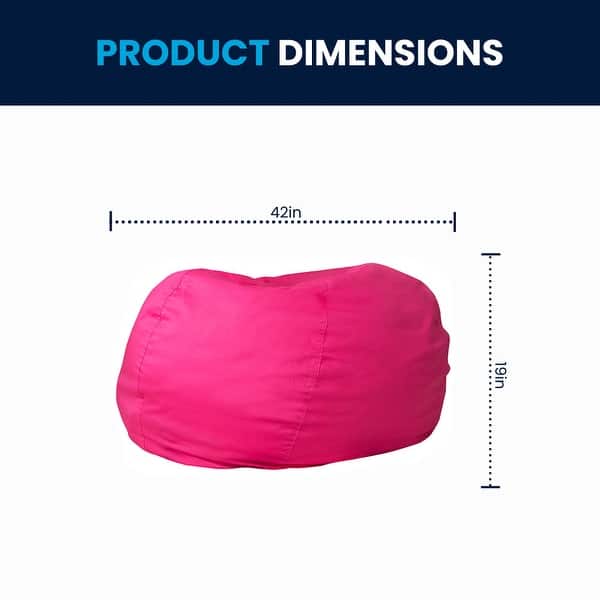 dimension image slide 5 of 22, Oversized Refillable Bean Bag Chair for Kids and Adults
