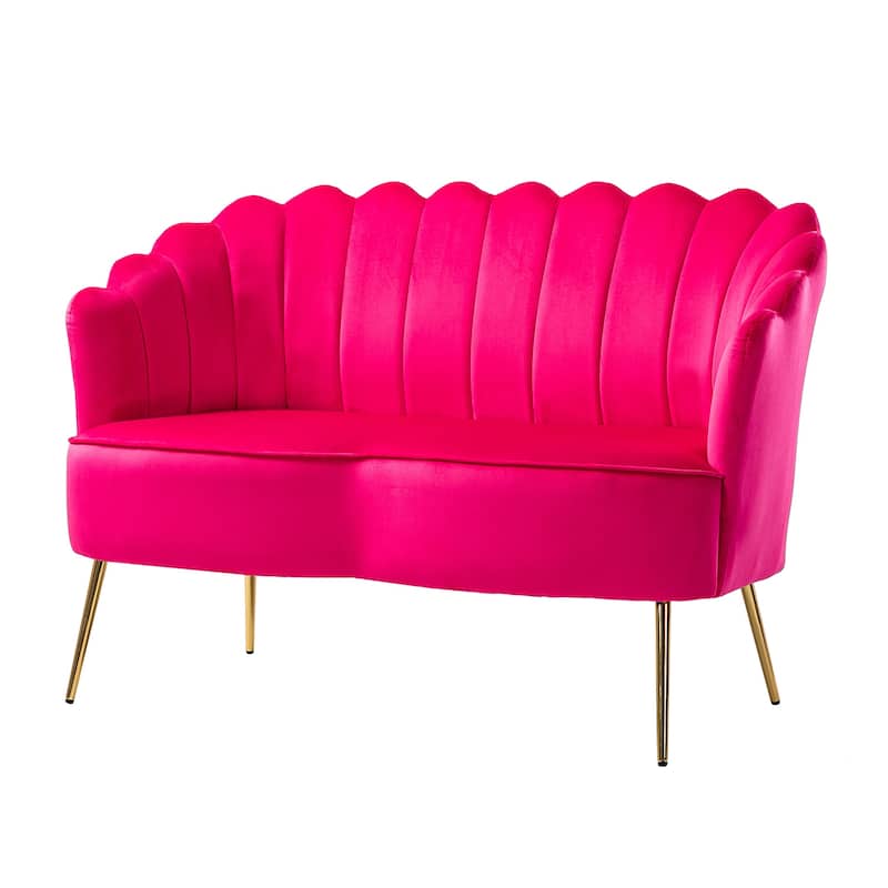 Xabier 52''Loveseat with Flower Shaped Back Design