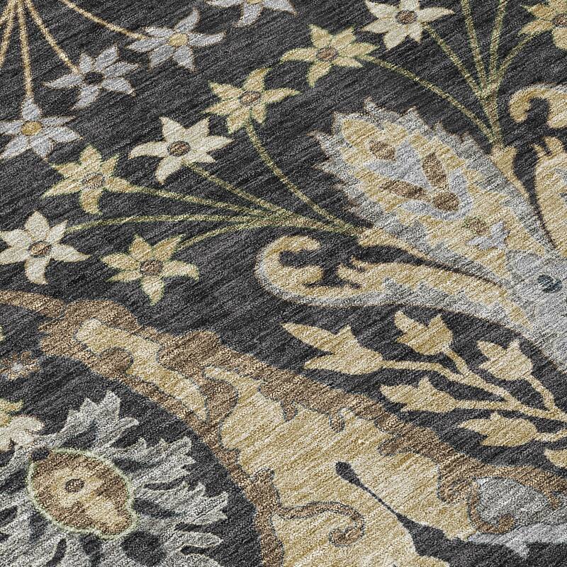 HomeRoots Floral Transitional Rectangle Outdoor Rug
