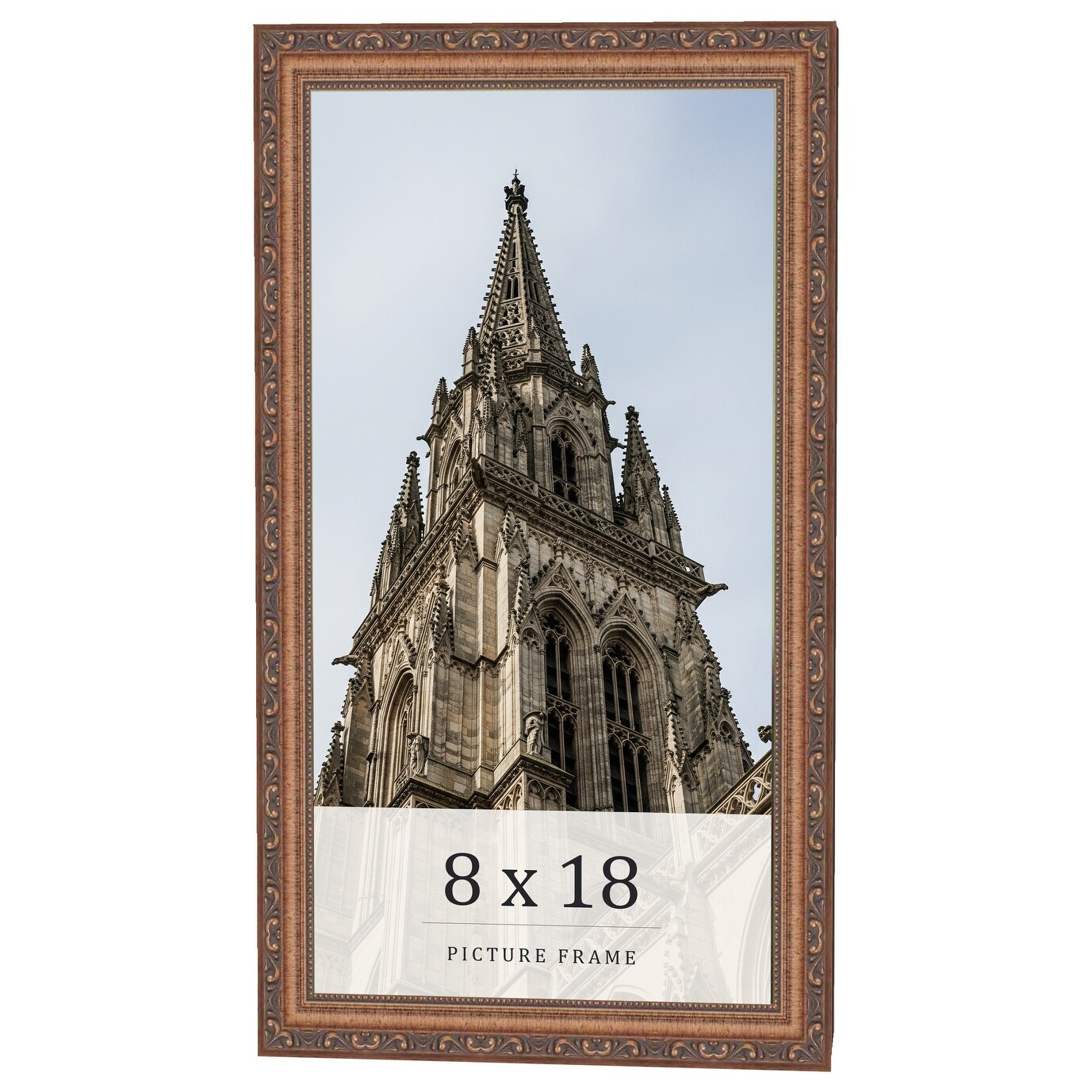 8x18 Frame Red Solid Wood Picture Frame Width 1.75 Inches | Interior Frame Depth 1 13/16 Inches