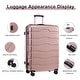 Set of 3 Lightweight Durable Luggage Expandable ABS+PC Hardshell ...