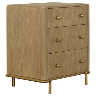 Arini Coastal 3-drawer Wood Bedroom Nightstand