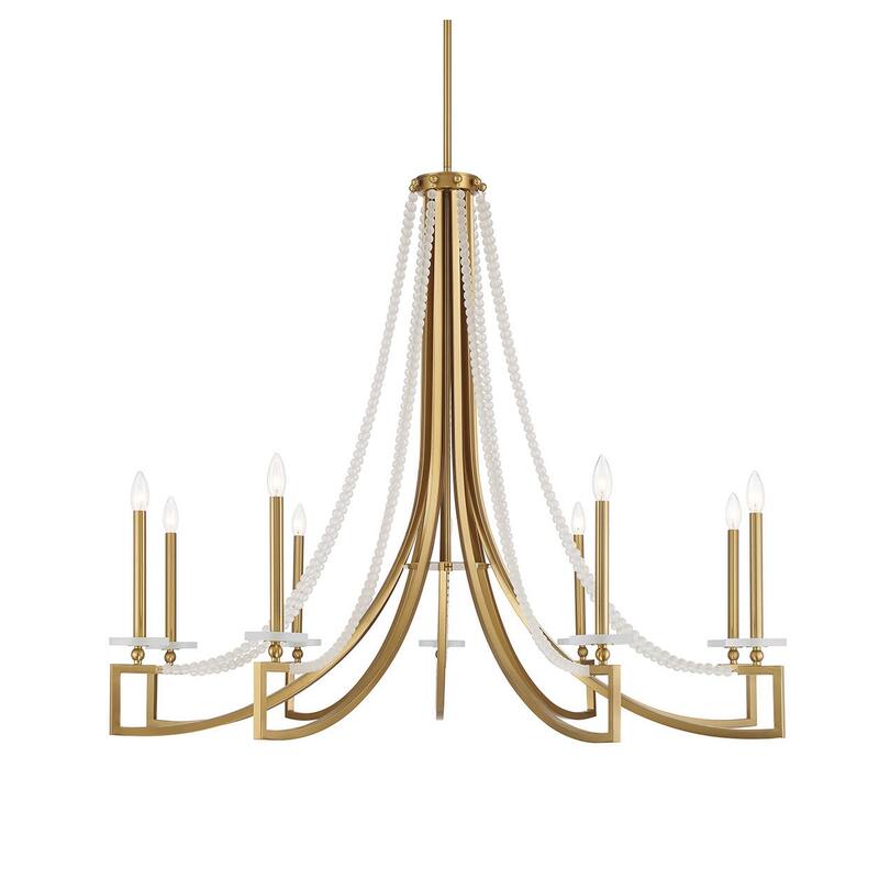 Savoy House 1-8805-9 Helen 9 Light 50" Wide Taper Candle Style - Warm Brass