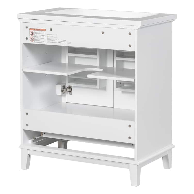 Bathroom Vanity with Sink Top, Bathroom Cabinet with Doors and Drawer, Bathroom Storage Cabinet with Adjustable Shelf