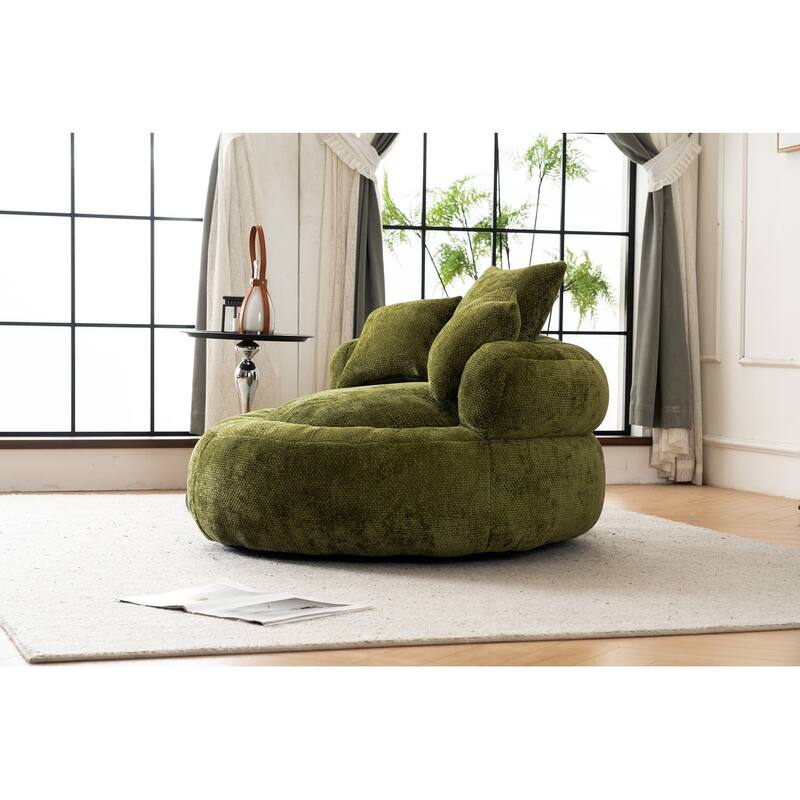 Round Bean Bag Chairs for Soft Chenille Cover