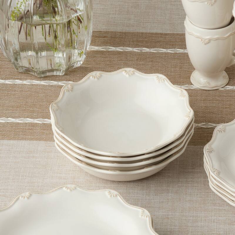 Certified International Heritage Scroll 30 oz. Soup Bowls,Set of 4 - 9'' W x 9'' D x 2.25'' H