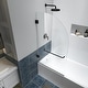 preview thumbnail 17 of 35, FELYL 34" W x 58" H Hinged Frameless Tub Door with Heat Soaking Process and Protective Coating Clear Glass