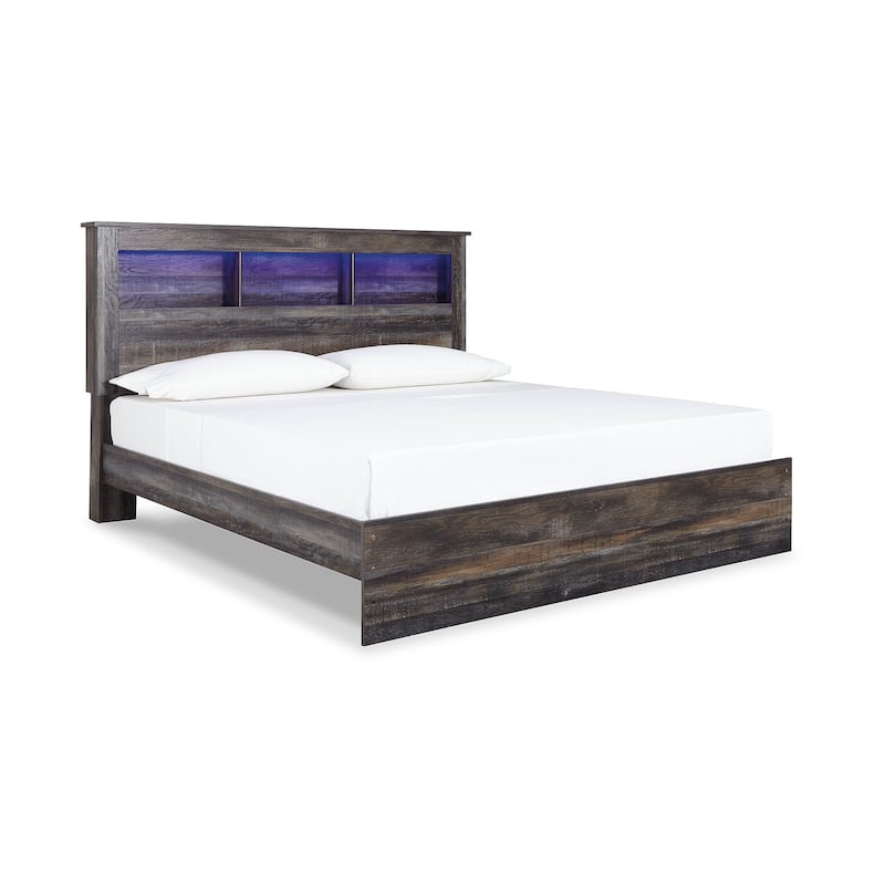 Drystan Rustic Brown Bookcase Bed