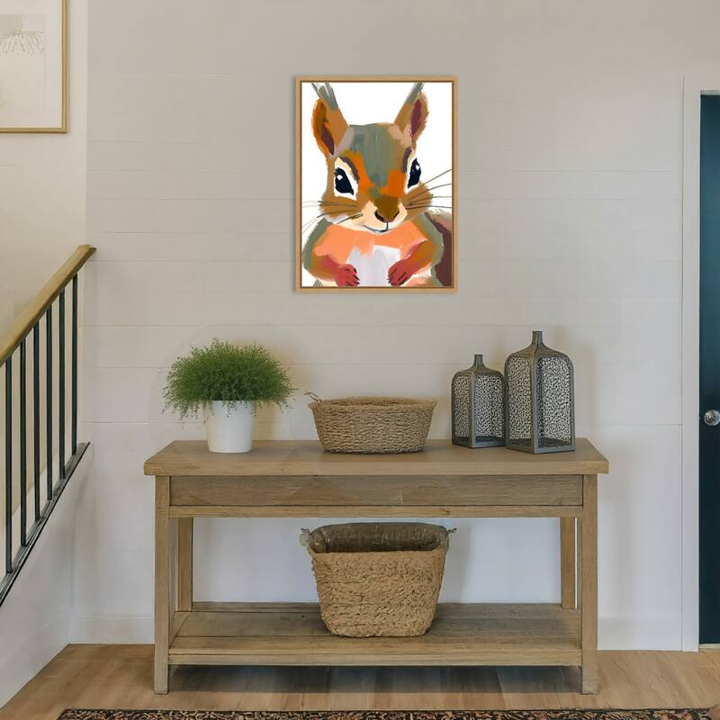 Squirrel by Ohkimiko Framed Canvas Wall Art