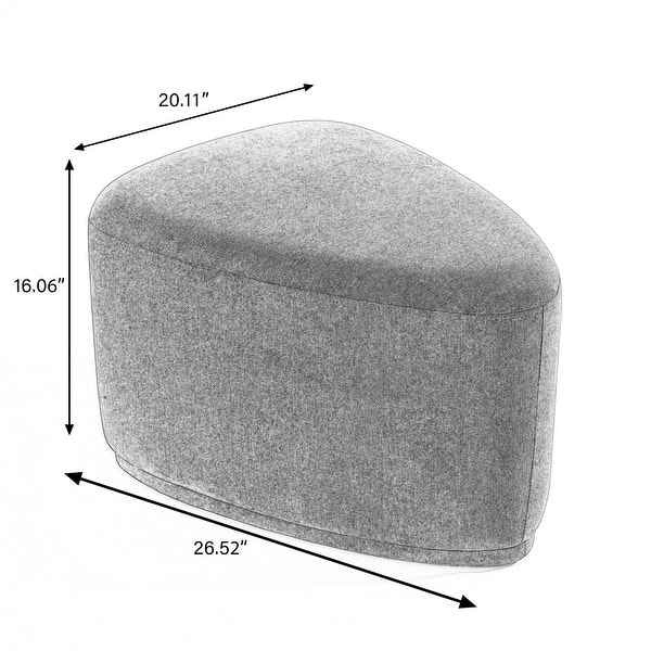 dimension image slide 2 of 5, Oversized Triangle Cocktail Ottoman (Set of 2)