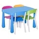 preview thumbnail 9 of 9, Qaba Kids Table and Chair Set 5 Piece Toddler Furniture Cartoon Pattern, Multicolor - 30" x 21.5" x 19.5"
