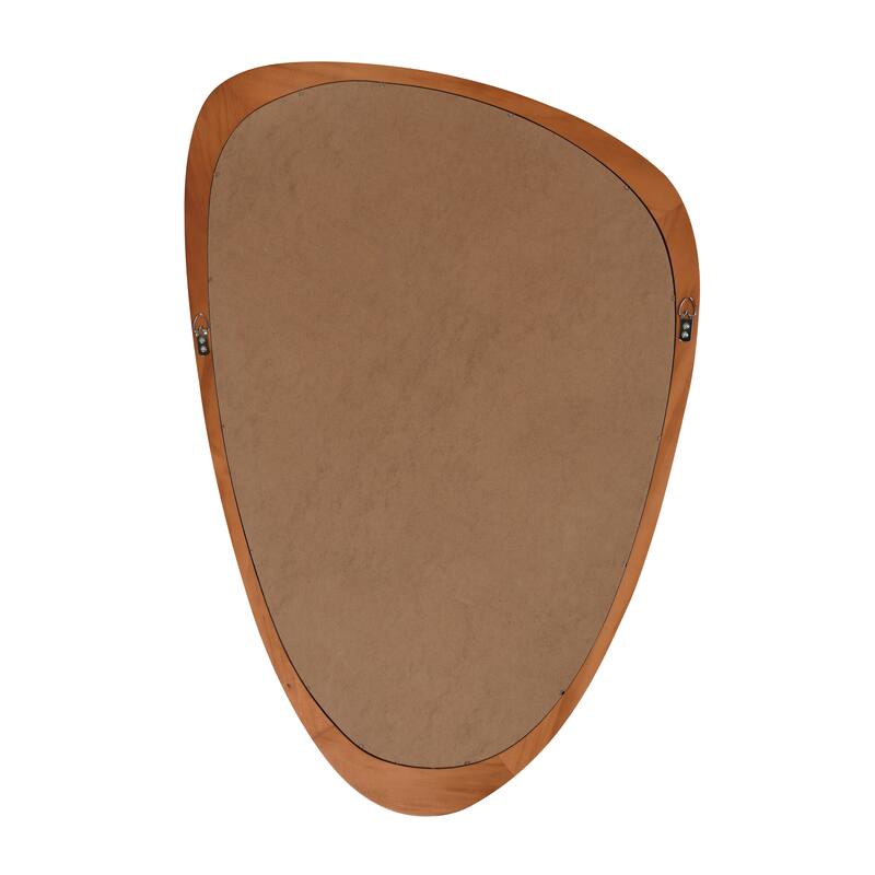 24"x36" Irregular Solid Wood Frame Decorative Mirror,For Bedroom, Bathroom, Living Room, Entryway
