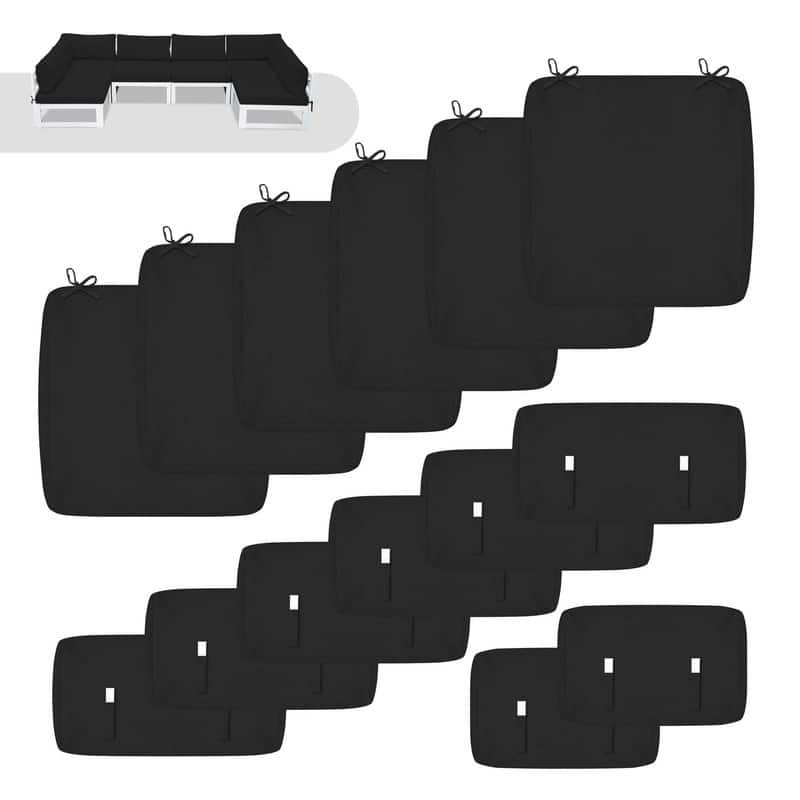 FINCATI 28" × 28" Outdoor Cushion Cover, Sofa Cushion Replacement Slipcover, Patio Seat Cover 28 Inches (COVER ONLY!)