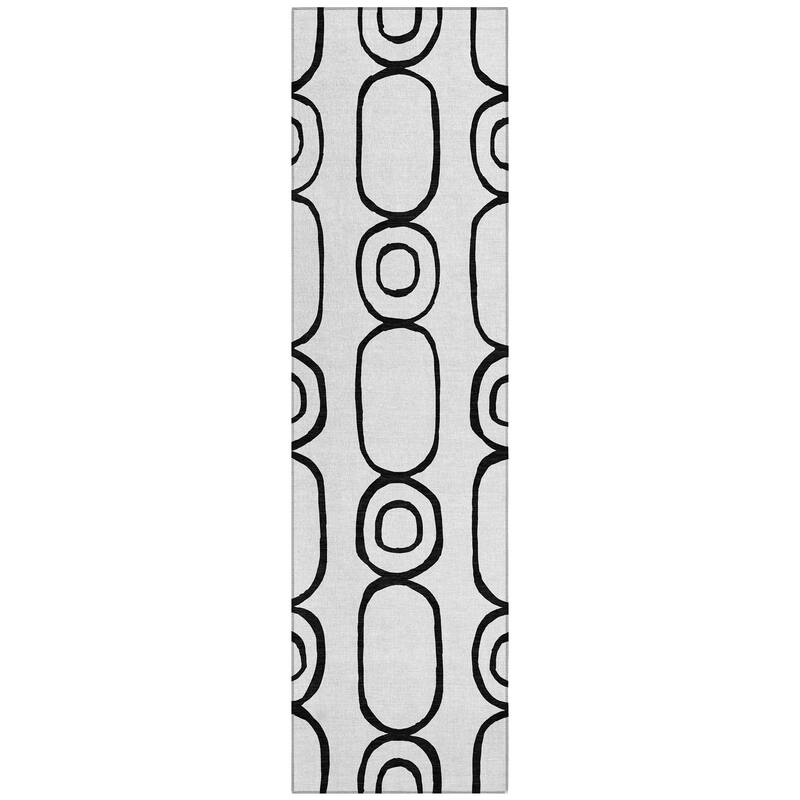 Machine Washable Indoor/ Outdoor Modern Vibe Chantille Rug