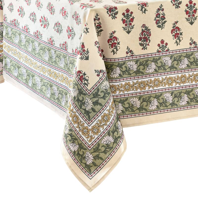 Nomad Harvest Block Print Tablecloth - 60x102