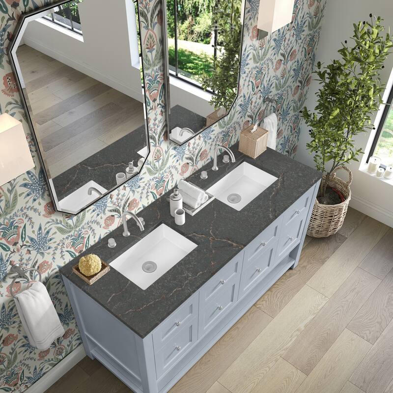Breckenridge 60" Double Vanity, Serenity Blue - 60D - Parisian Bleu