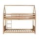 preview thumbnail 17 of 58, Rubber Wood Bunk Bed with Safety GuardrailsTwin Over Twin