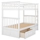 preview thumbnail 32 of 40, Bunk Bed, Solid Wood Bunk Bed Frame with 2 Storage Drawers, Convertible Bunk Bed Can be Converted Into 2 Daybeds