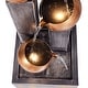 preview thumbnail 12 of 10, In-Outdoor Metal Water Fountain with LED Lights - Tiered Water Feature