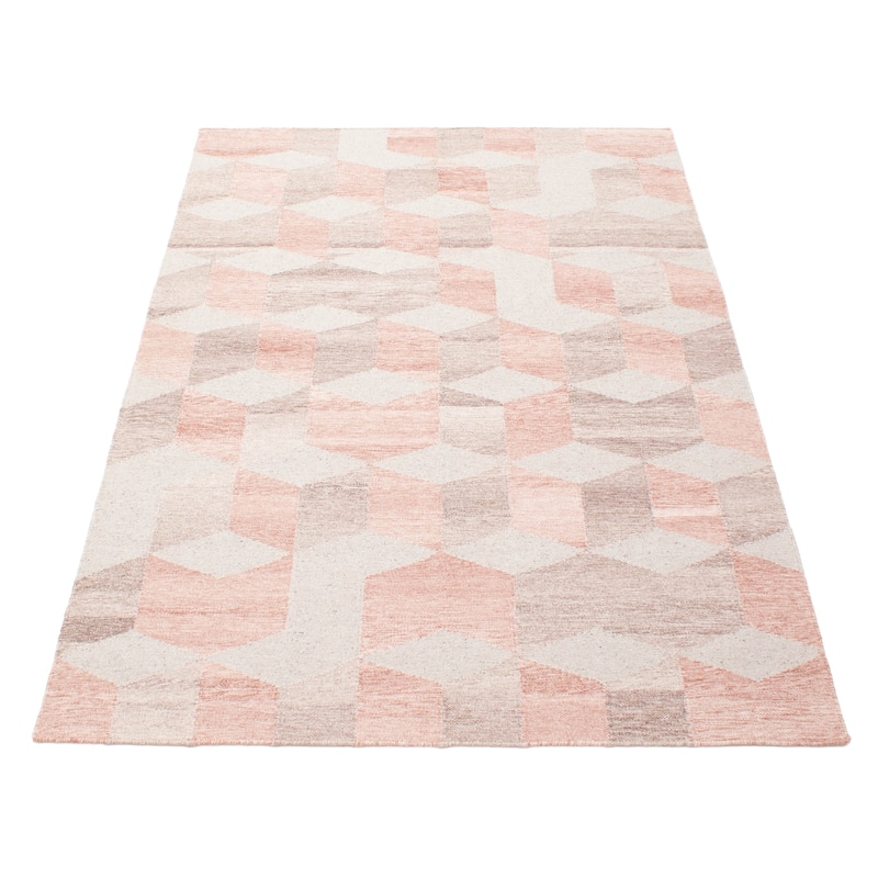 ECARPETGALLERY Flat-Weave Ankara FW Grey Wool Kilim - 5'3 x 7'7