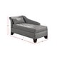 preview thumbnail 14 of 13, Polyfiber Chaise Loung With Tufted Seat and Storage