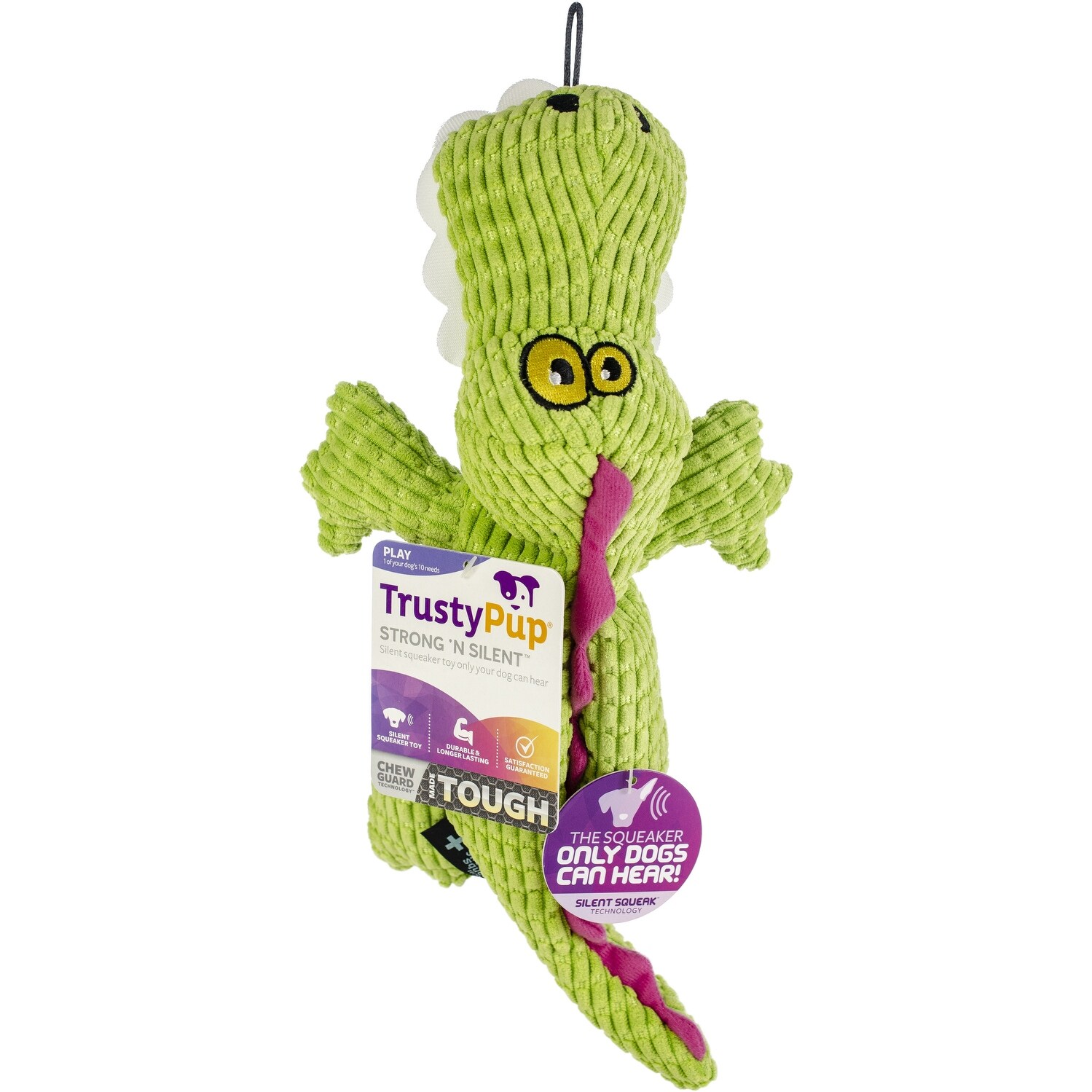 silent squeak dog toy