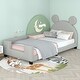 preview thumbnail 8 of 10, Twin Size Upholstered Daybed with Carton Ears Shaped Headboard