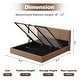 preview thumbnail 51 of 87, Modern Minimalist Upholstered Storage Bed with Lift-Up Platform