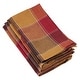 preview thumbnail 1 of 8, Stitched Design Plaid Table Napkins (Set of 4) - 20"x20"