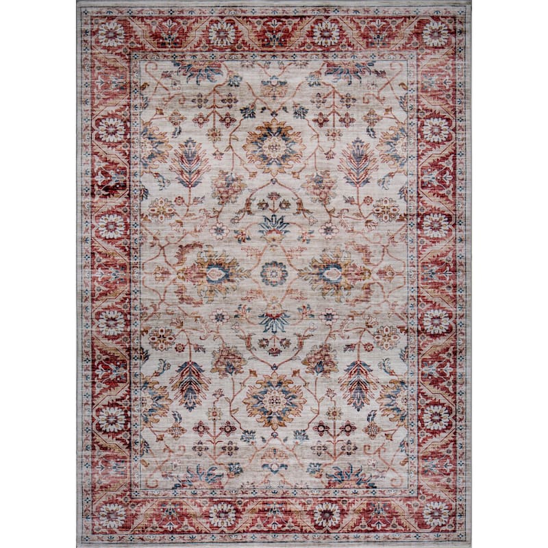 Domani Comfort Distressed Oriental Faux Fur Rug