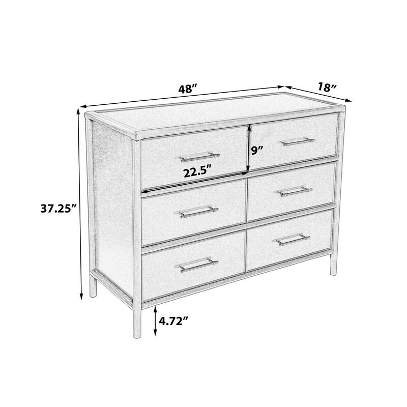 Christopher Knight Home - Azrael Acacia Wood Large Storage Cabinet with 6 drawers
