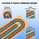 preview thumbnail 3 of 4, GSE™ Wooden Folding 3-Track Color Coded Portable Travel Cribbage Board with 6 Plastic Pegs