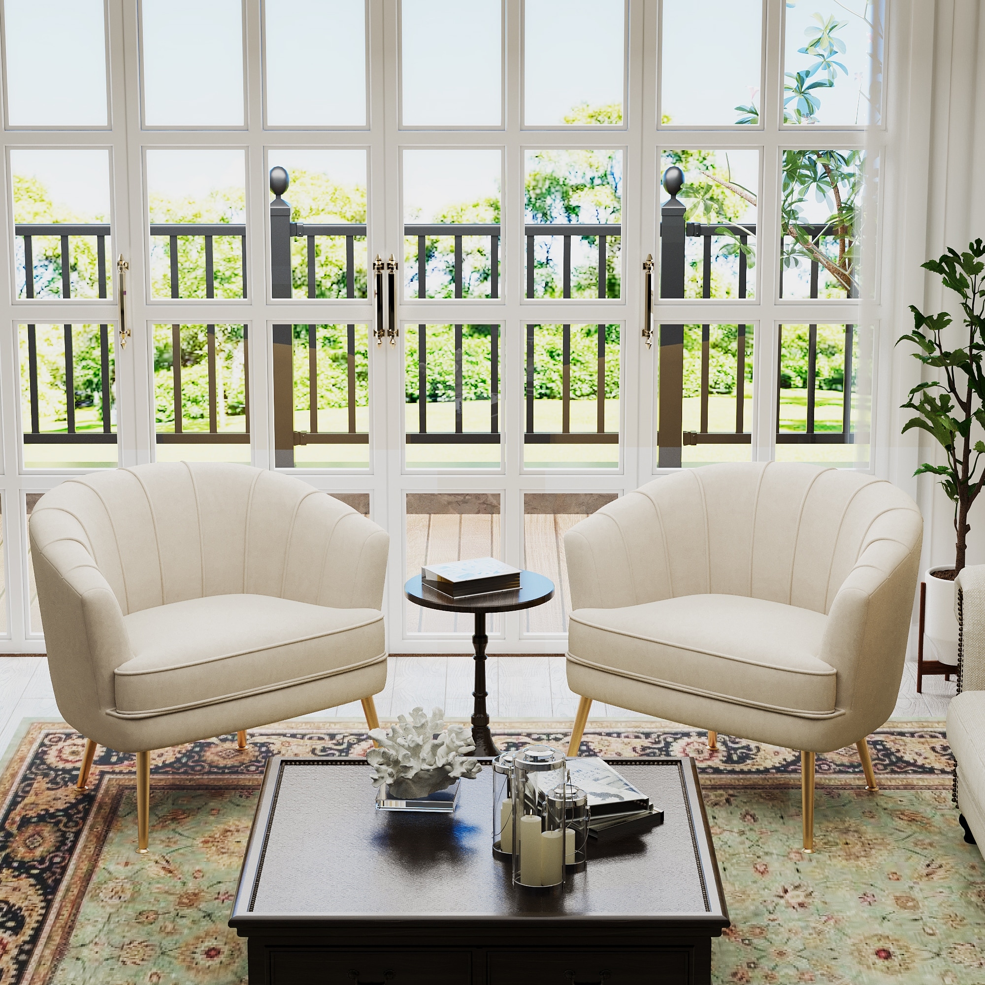 Velvet Accent Chairs for Living Room Bedroom Office Leisure