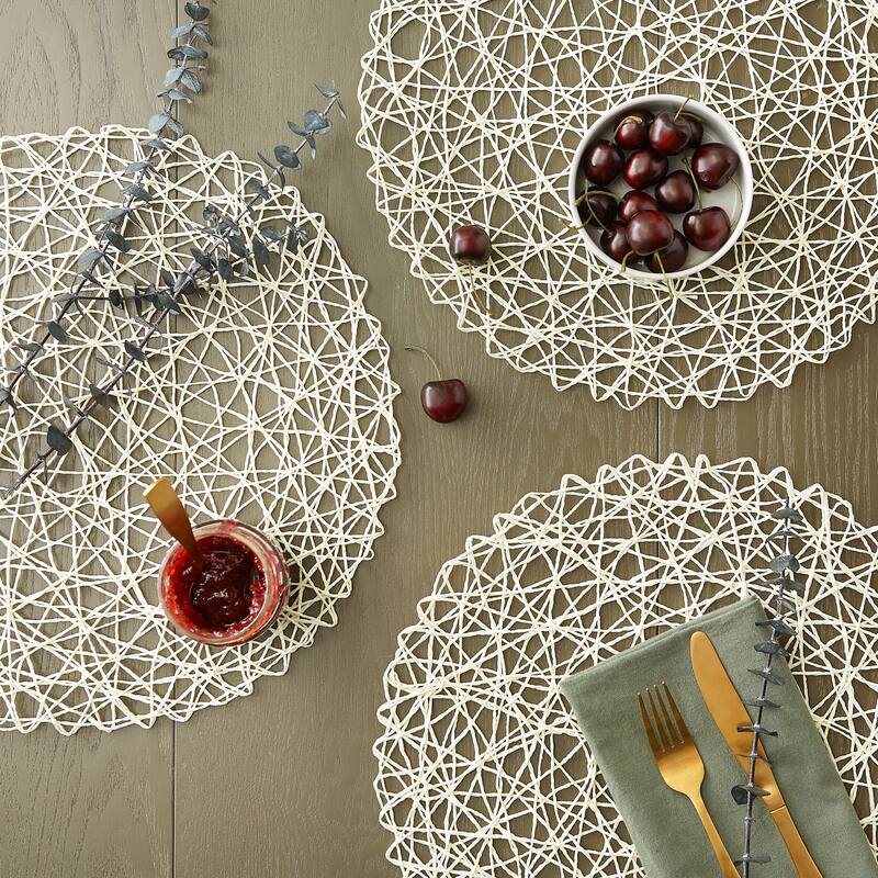 Design Imports Woven Paper Kitchen Placemat Set (Set of 6)