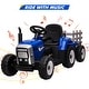 preview thumbnail 6 of 23, Lorise 25W Battery Powered Electric Tractor with Trailer for Kids 3-6 Years - 54"L x 20"W x 21"H Blue