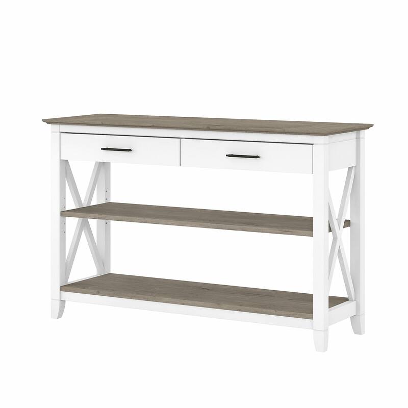 Console Table with Drawers and Shelves