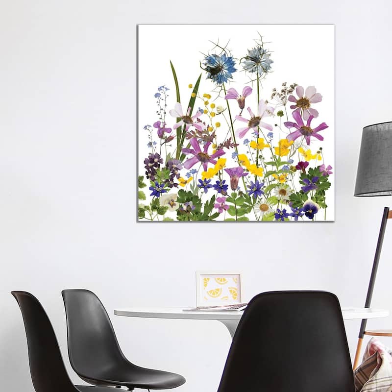 iCanvas "Dried And Pressed Midsummer Flowers" by UtArt Canvas Print - 37x37x1.5