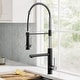 preview thumbnail 78 of 143, Kraus Artec 2-Function Commercial Pulldown Pot Filler Kitchen Faucet KPF-1605 - 26 7/8" Height - SFSBB - Spot Free Stainless Steel/ Matte Black