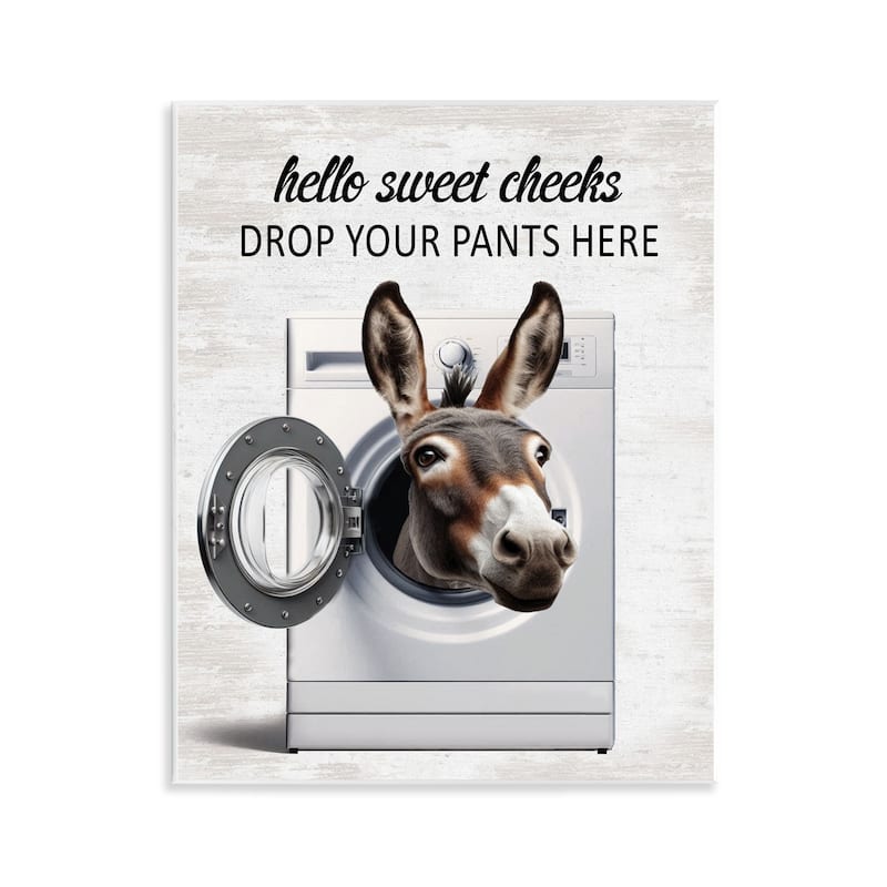 Stupell Funny Sweet Cheeks Laundry Wall Plaque Art Design By Lettered and Lined - 11 x 14