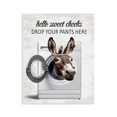 Stupell Funny Sweet Cheeks Laundry Wall Plaque Art Design By Lettered and Lined