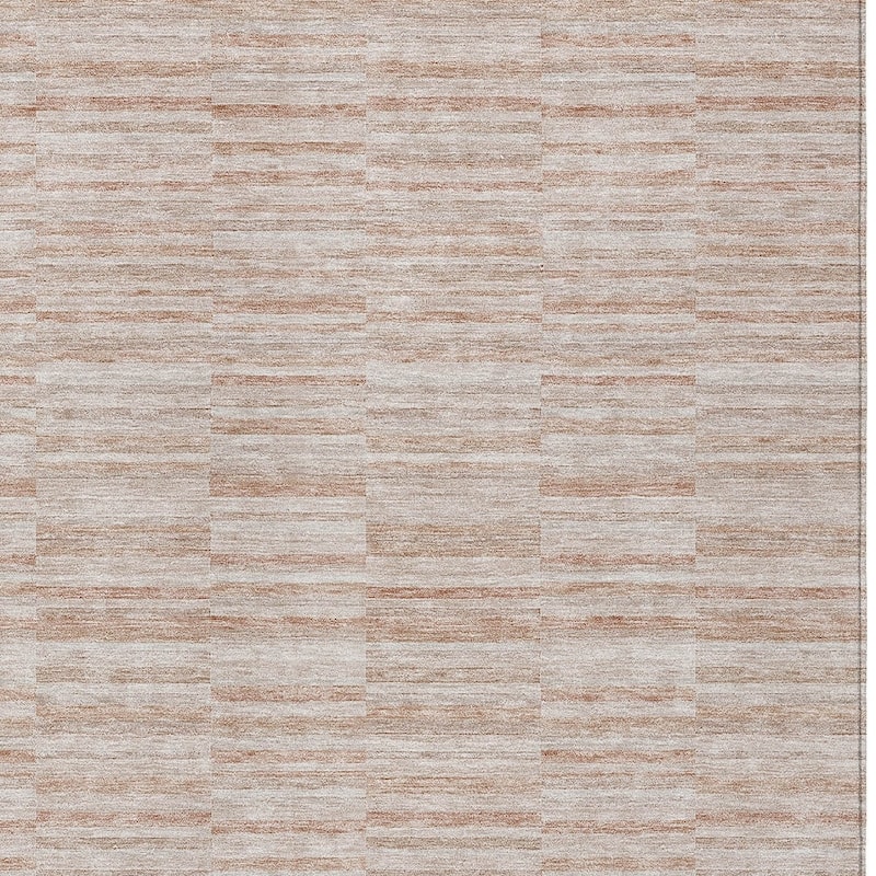 HomeRoots Striped Transitional Rectangle Outdoor Rug