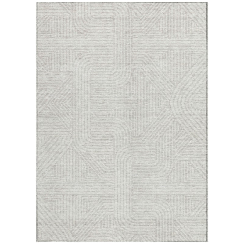 HomeRoots Abstract Transitional Rectangle Outdoor Rug