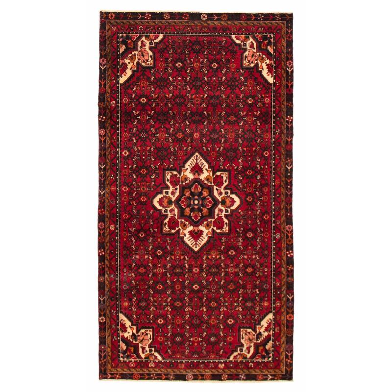 ECARPETGALLERY Hand-knotted Andelz Red Wool Rug - 4'8 x 8'10 - Red - 4'8 x 8'10