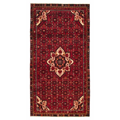 ECARPETGALLERY Hand-knotted Andelz Red Wool Rug - 4'8 x 8'10