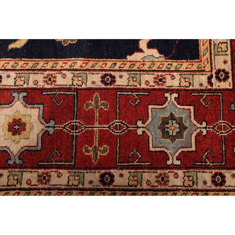 ECARPETGALLERY Hand-knotted Peshawar Oushak Dark Navy Wool Rug - 10'2 x 14'4